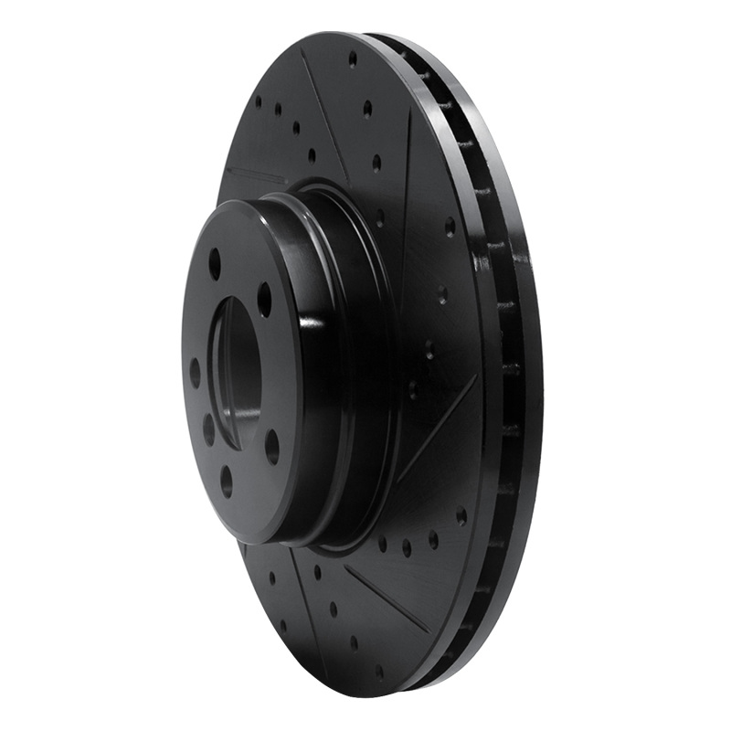 Land Rover Range Rover Brake Rotor (1) - Front Right - R1 Concepts - Drilled & Slotted - Black - `03-`05